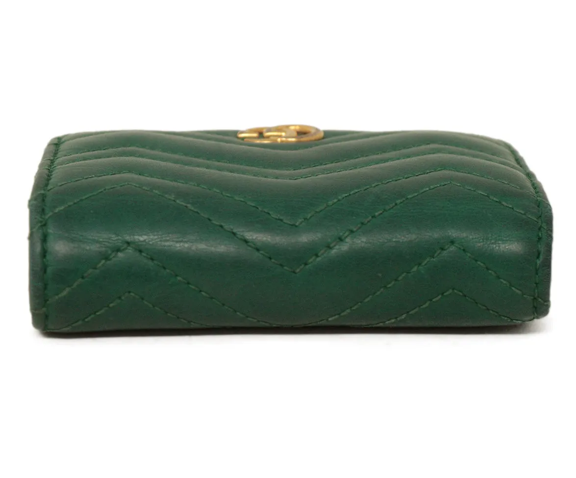 Gucci Green Quilted Leather Wallet