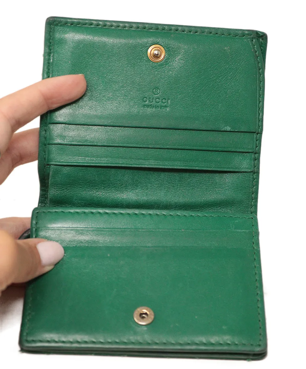 Gucci Green Quilted Leather Wallet