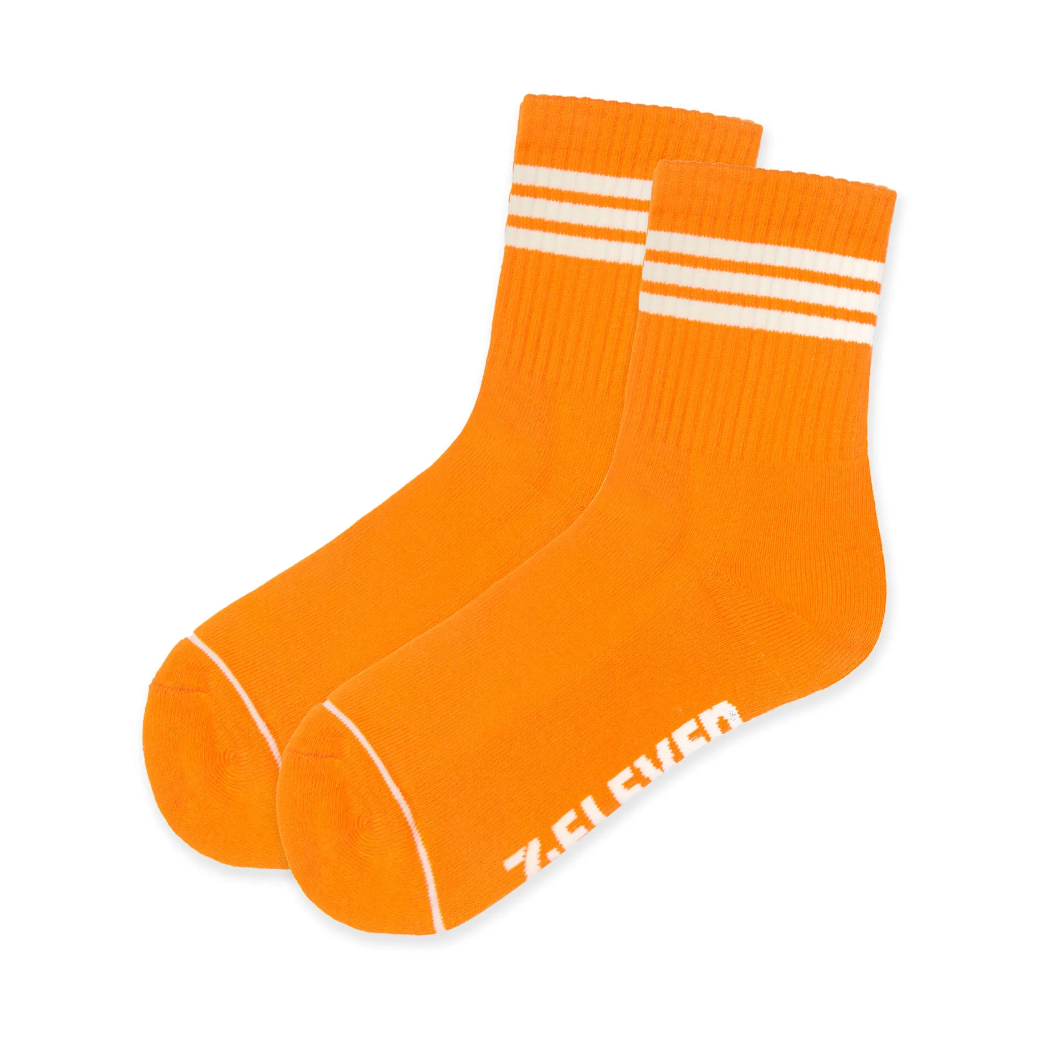 Half Crew Stripe Socks - Orange