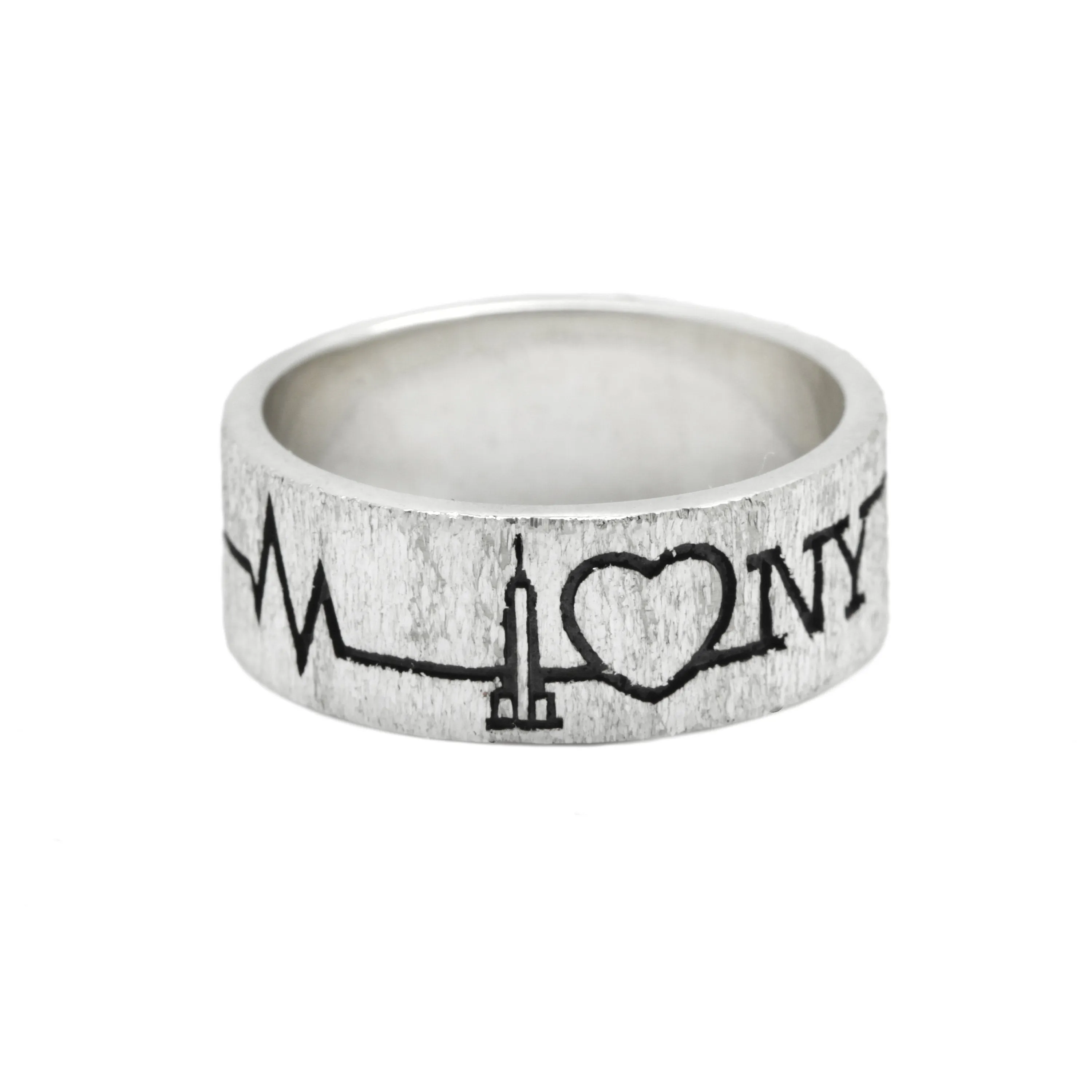 Heartbeat of New York Unisex Engagement Souvenir Ring