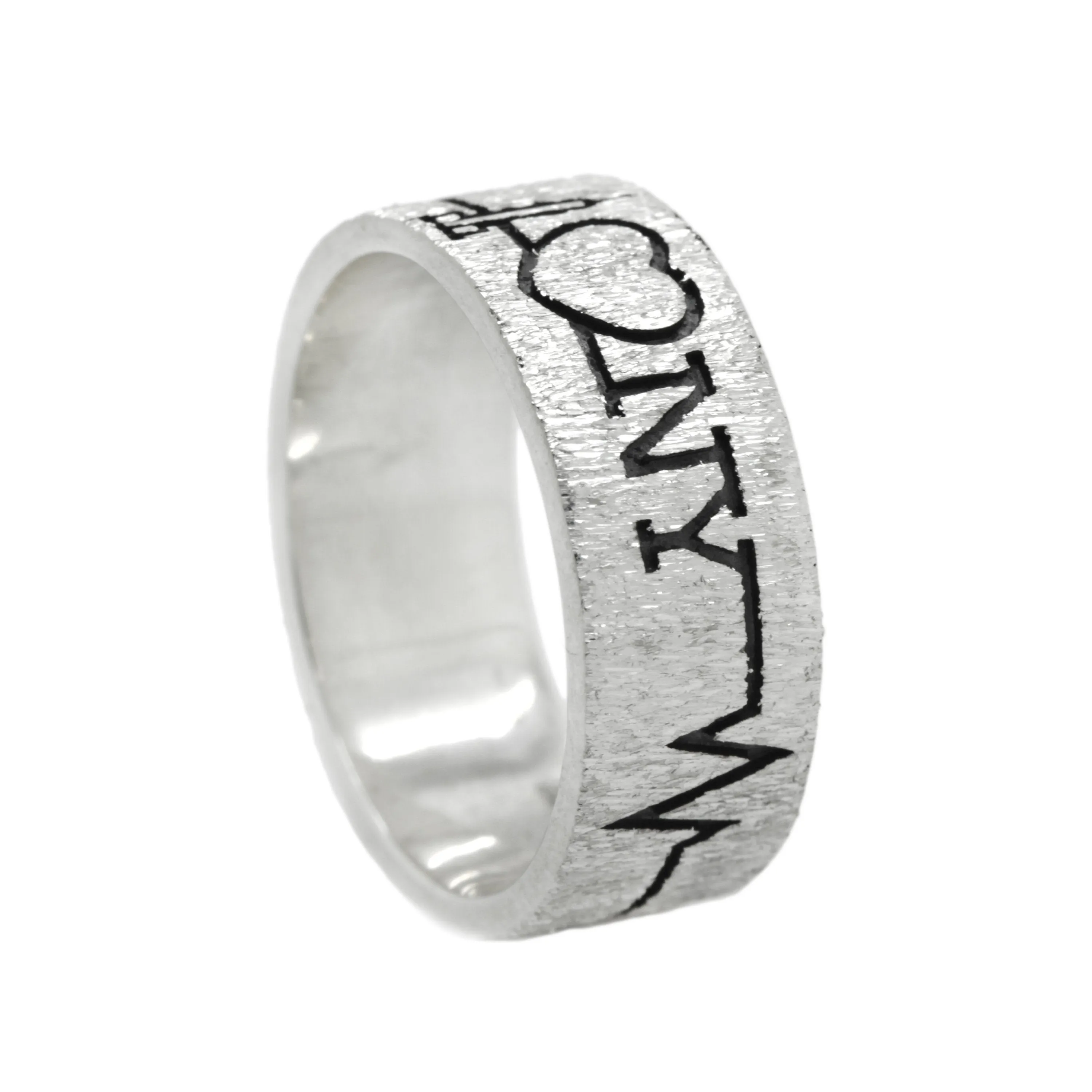 Heartbeat of New York Unisex Engagement Souvenir Ring