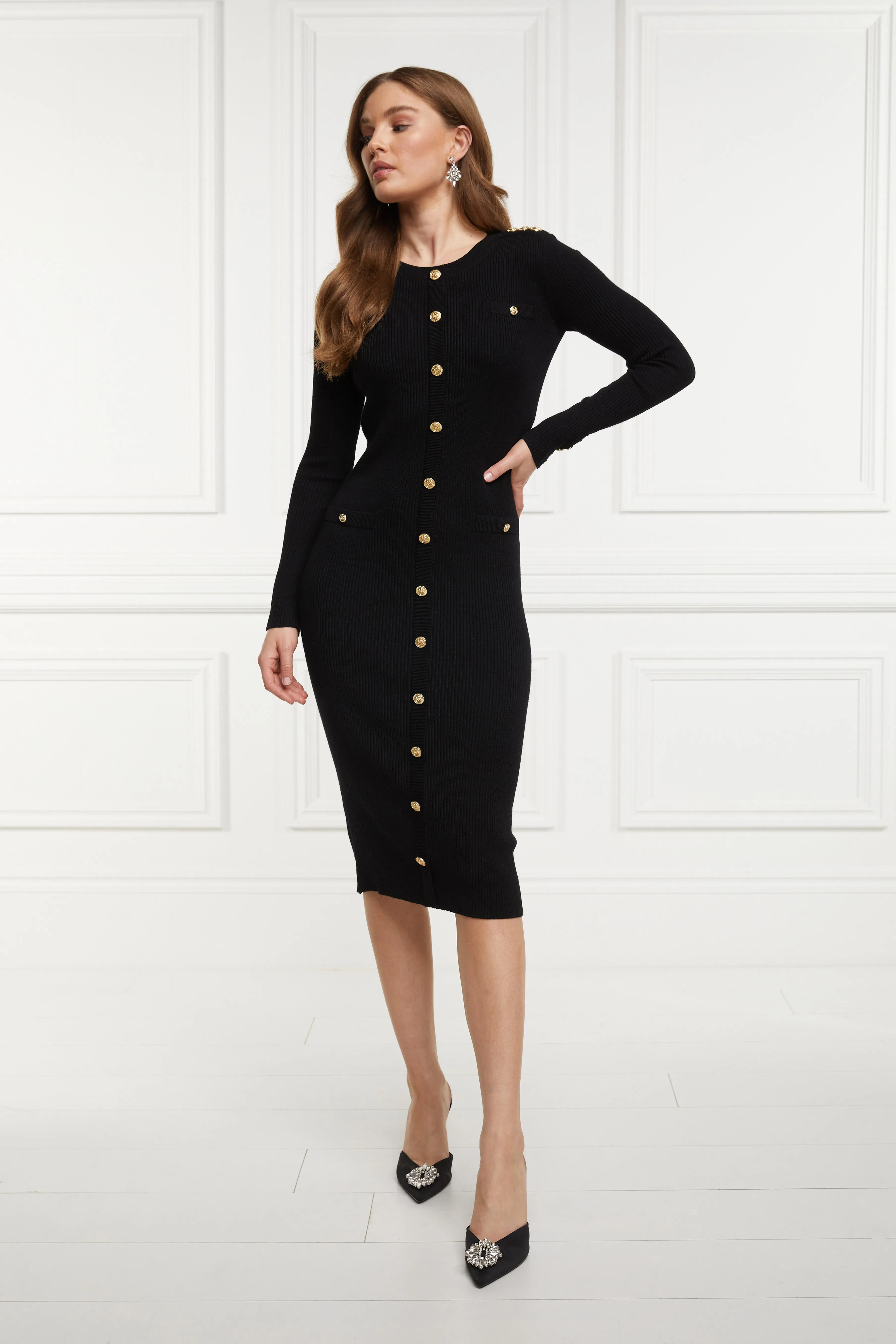 Hepburn Midi Dress (Black)