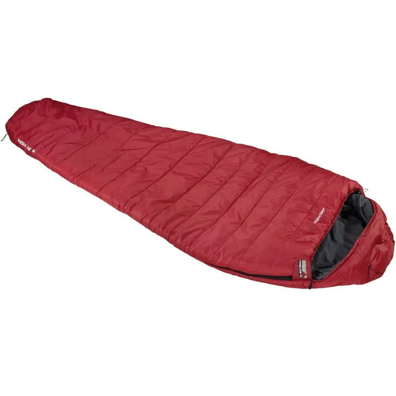 High Peak Redwood 3 Sleeping Bag 220x80x50 Cm - Burgundy/Gray