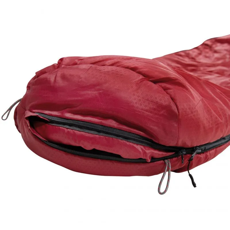 High Peak Redwood 3 Sleeping Bag 220x80x50 Cm - Burgundy/Gray