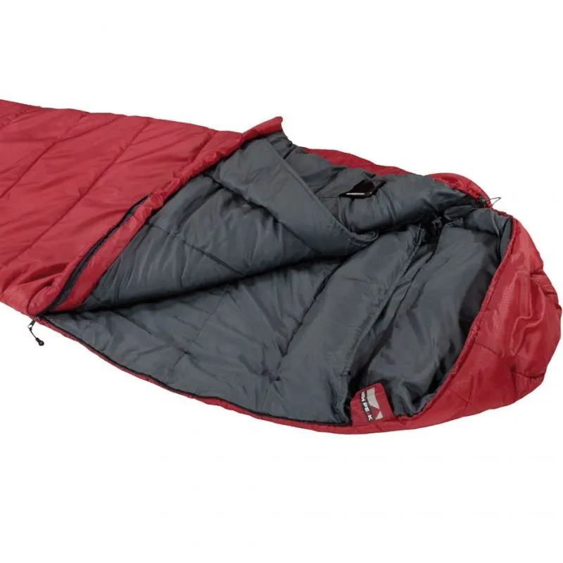 High Peak Redwood 3 Sleeping Bag 220x80x50 Cm - Burgundy/Gray