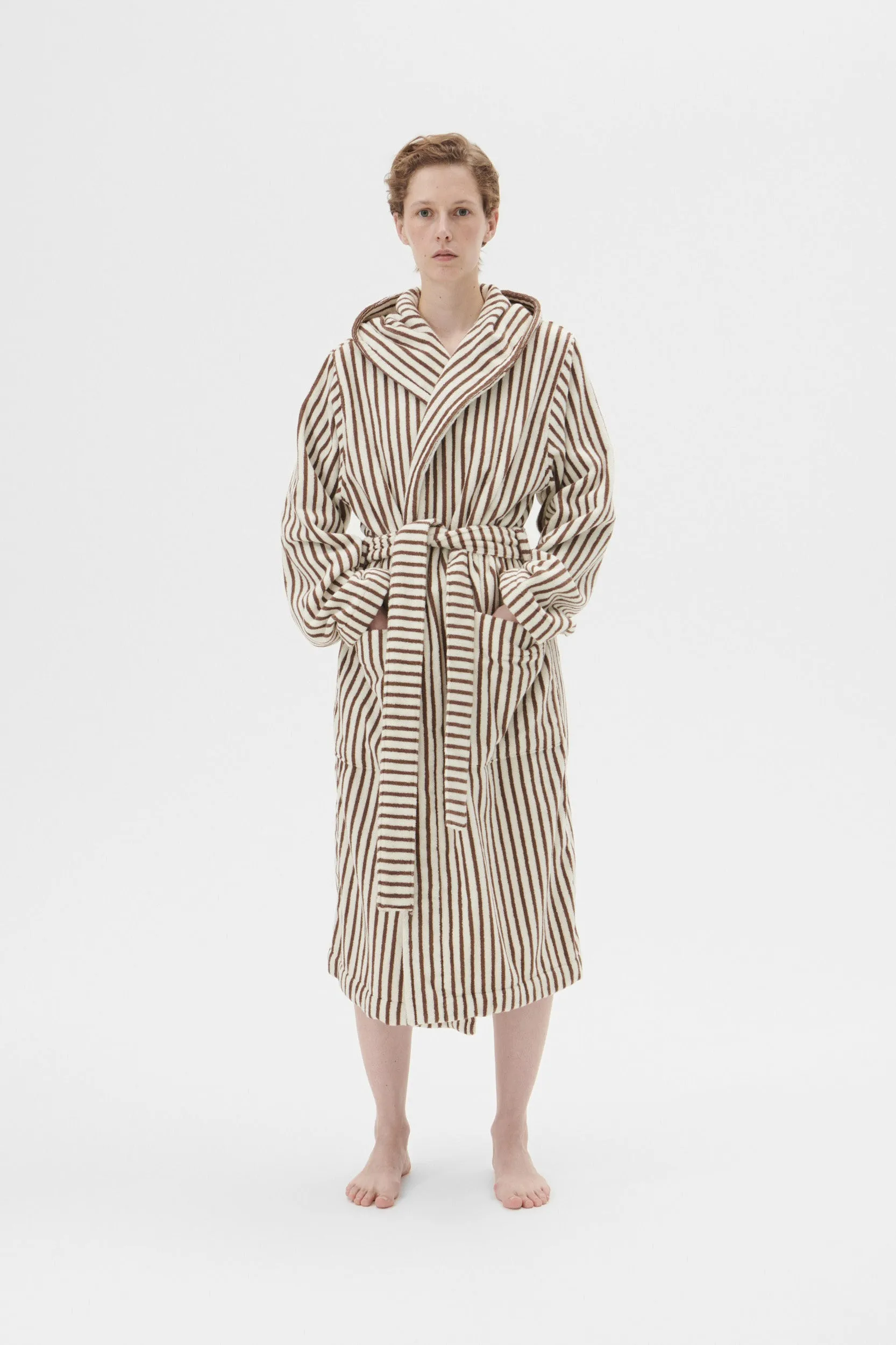 Hooded Bathrobe Kodiak Stripe