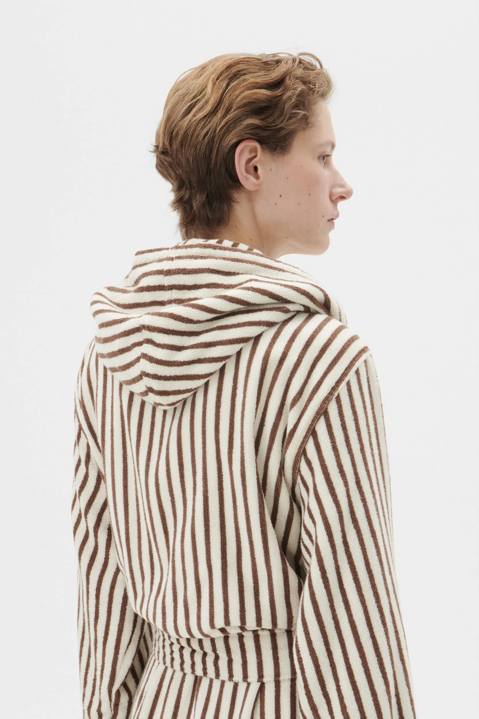 Hooded Bathrobe Kodiak Stripe