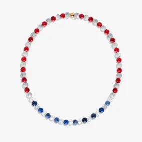 I ❤️ USA  Beaded Stretch Anklet (Water Resistant)