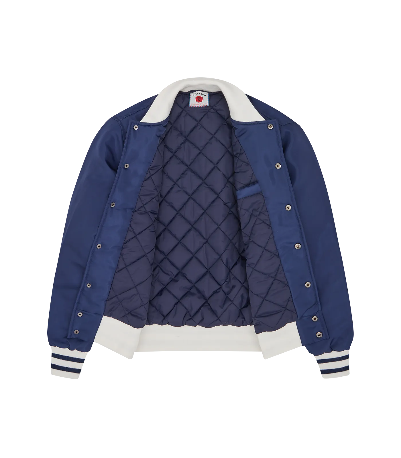 IC CLASSIC SATIN VARSITY JACKET - NAVY