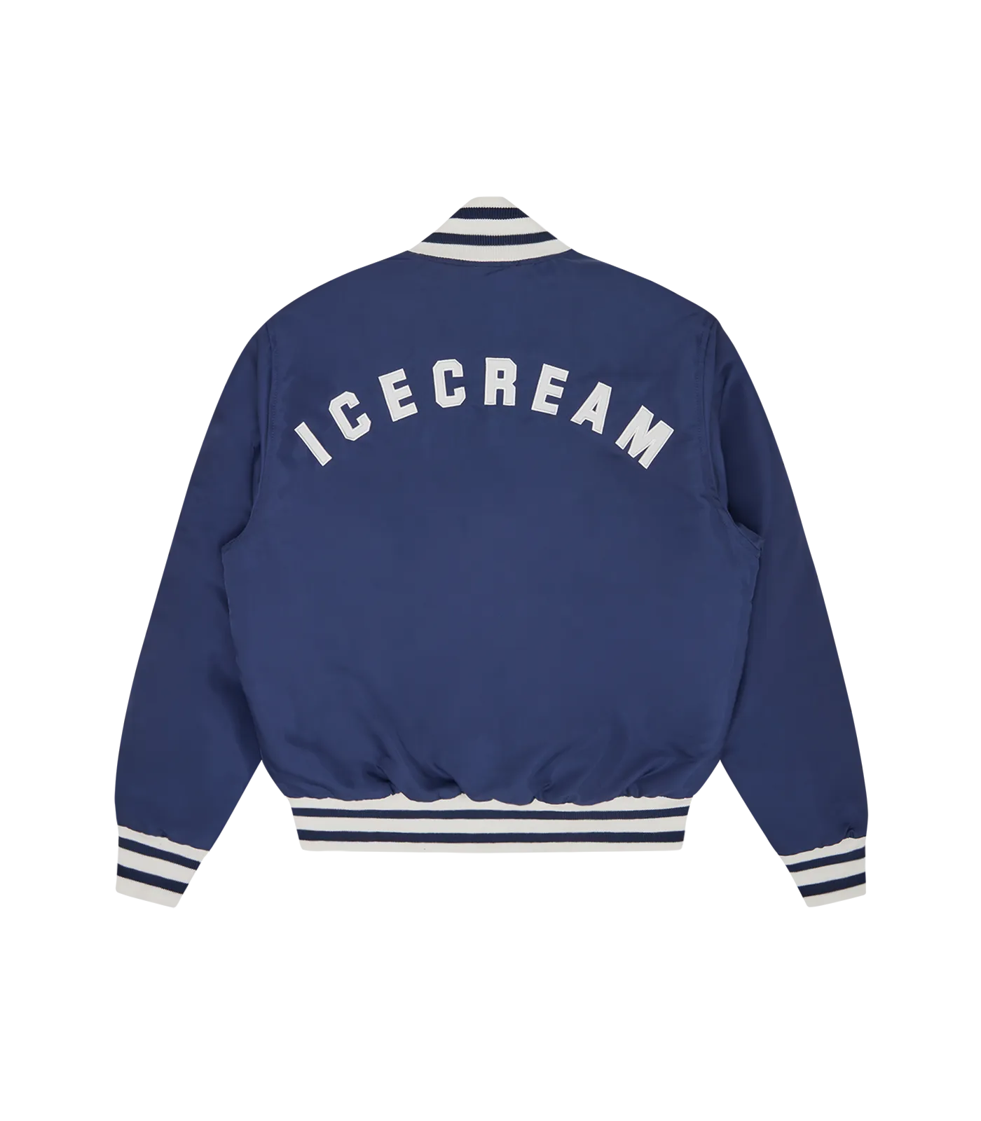 IC CLASSIC SATIN VARSITY JACKET - NAVY