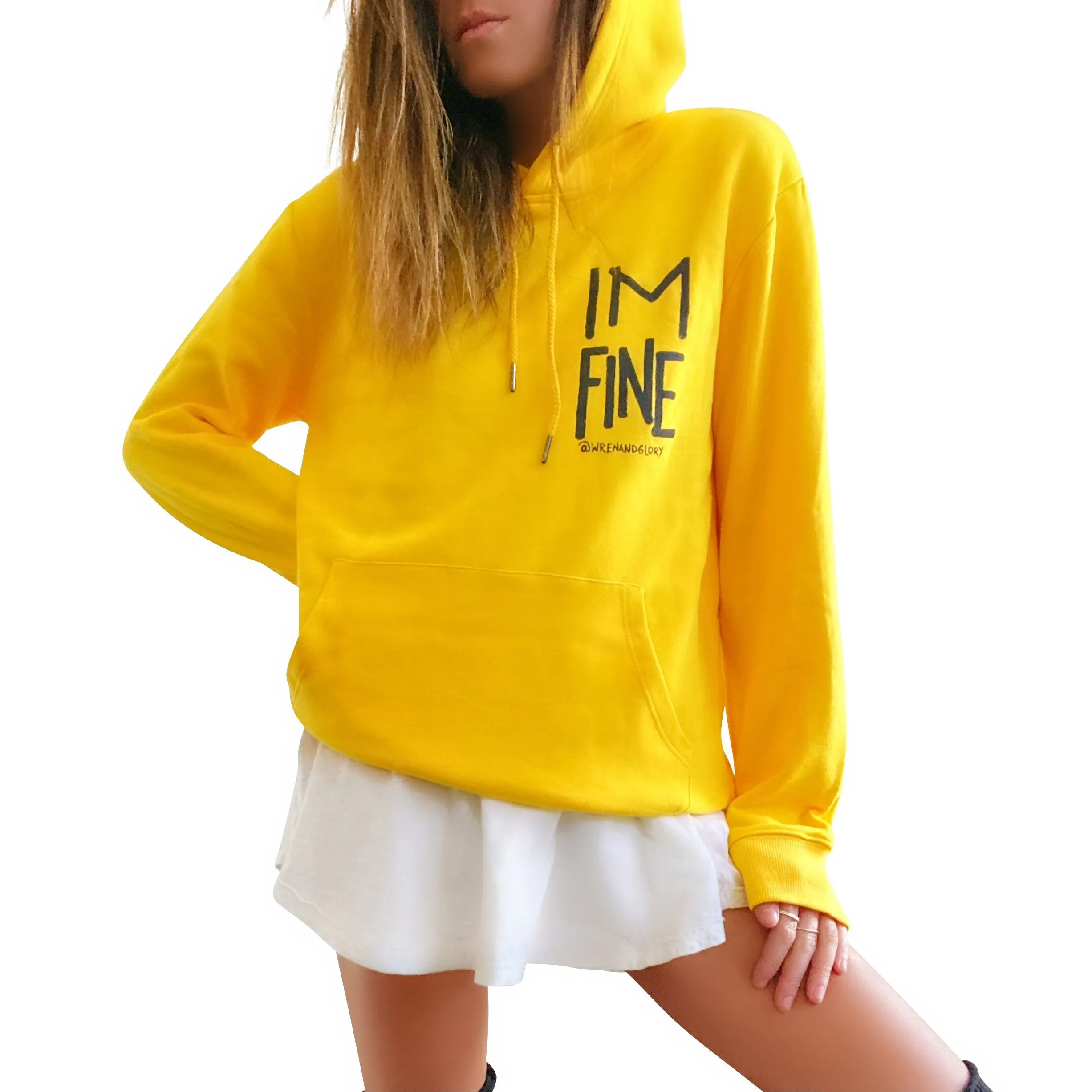 'IM FINE' PAINTED HOODIE