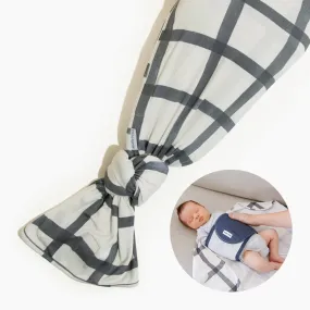 Indigo Windowpane Swaddle II