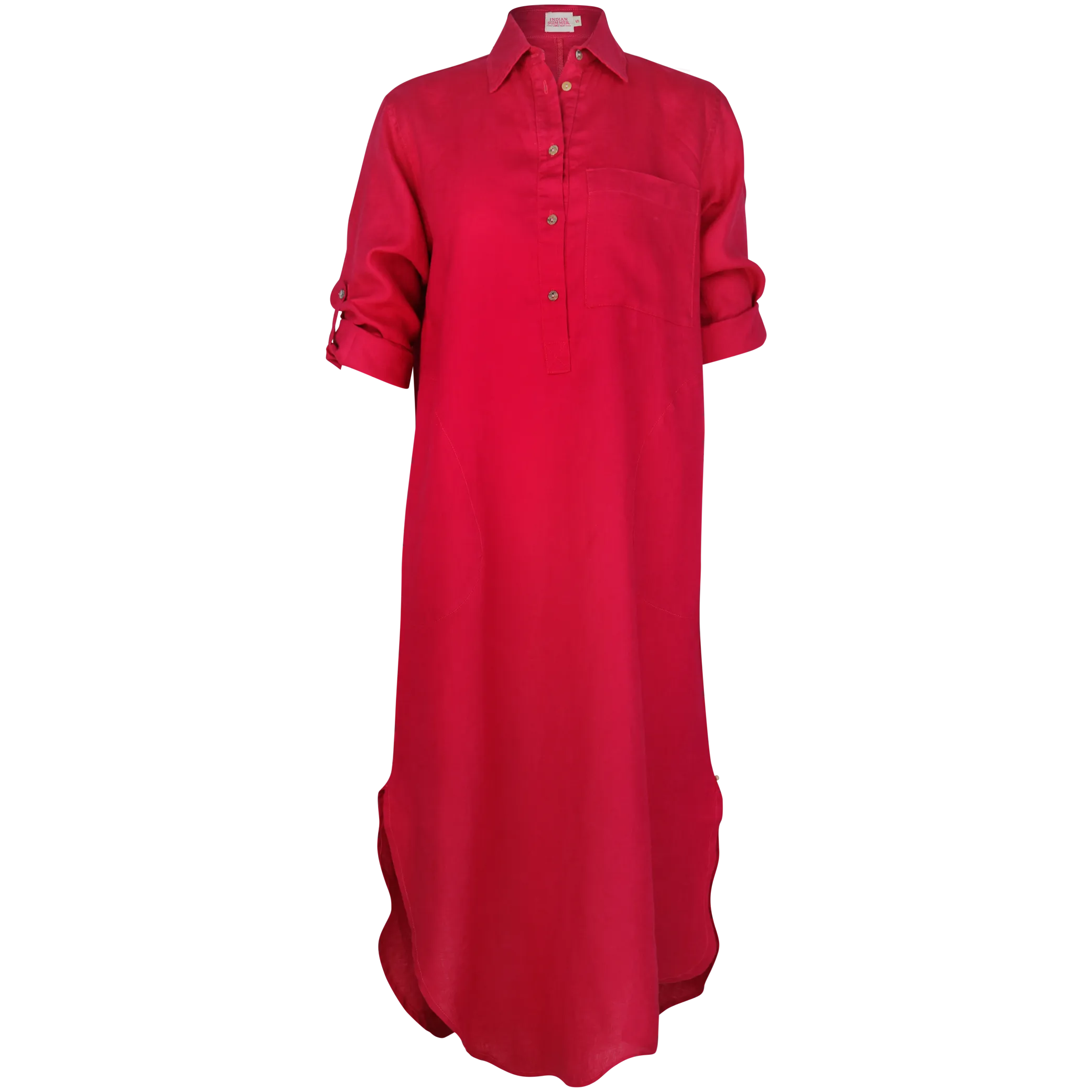 IS Melissa Maxi Shirt Dress Fushia