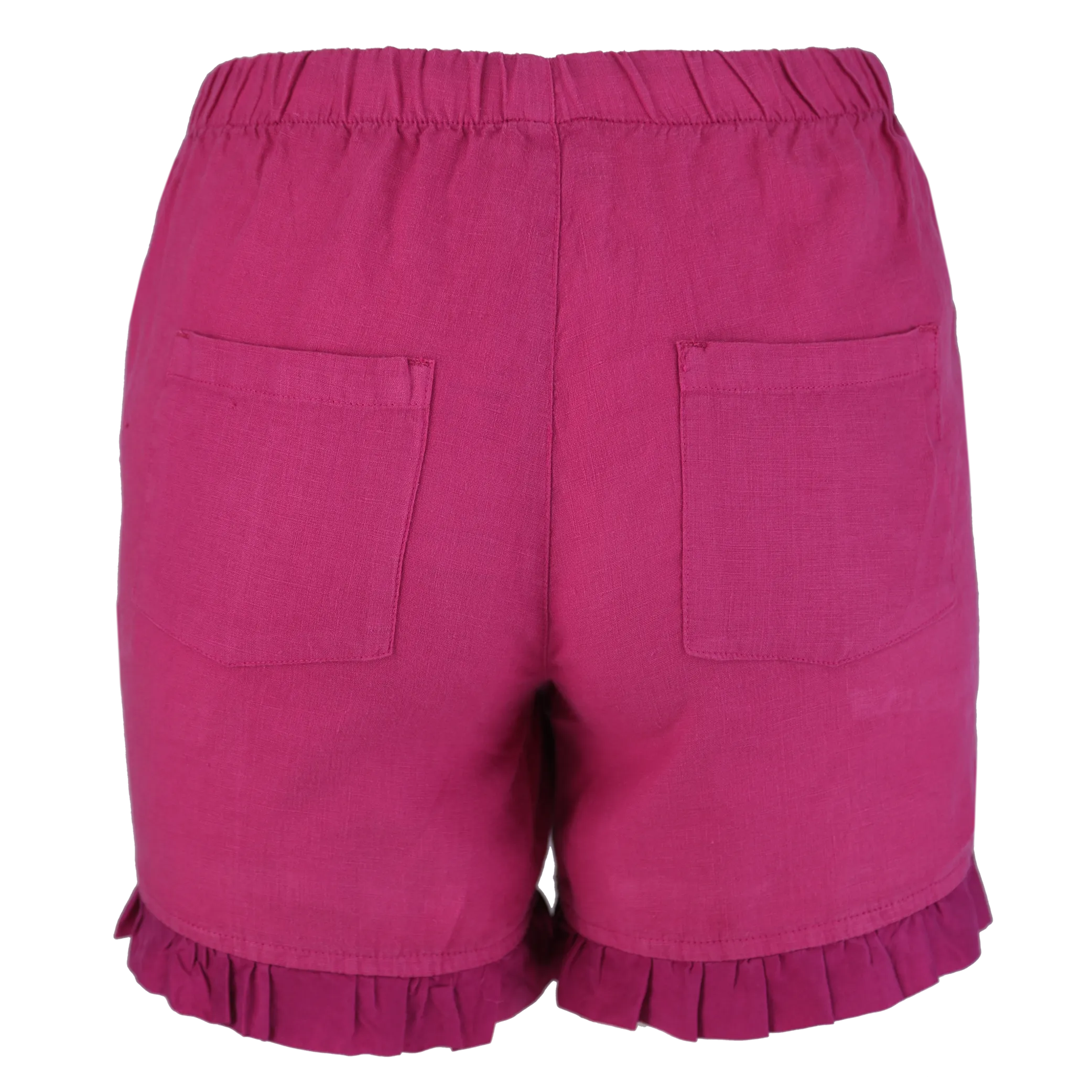 IS Wendy Ruffle Hem Short Fuchsia