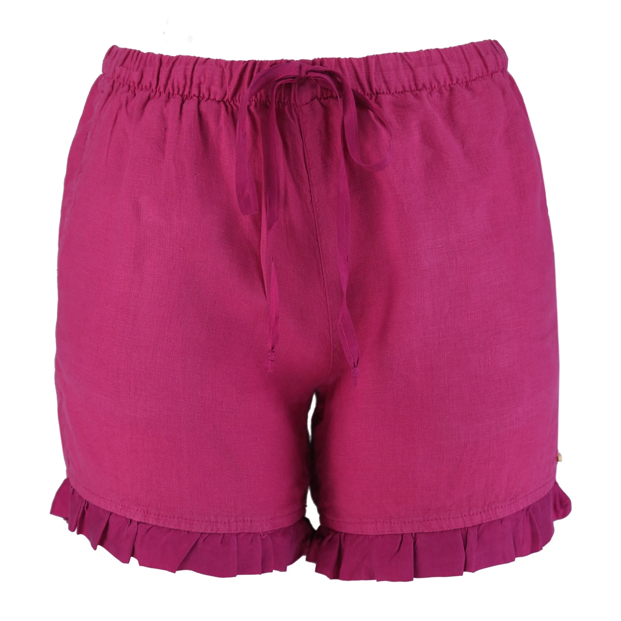 IS Wendy Ruffle Hem Short Fuchsia