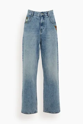 Jackpot Straight Leg Jeans in Denim Blue