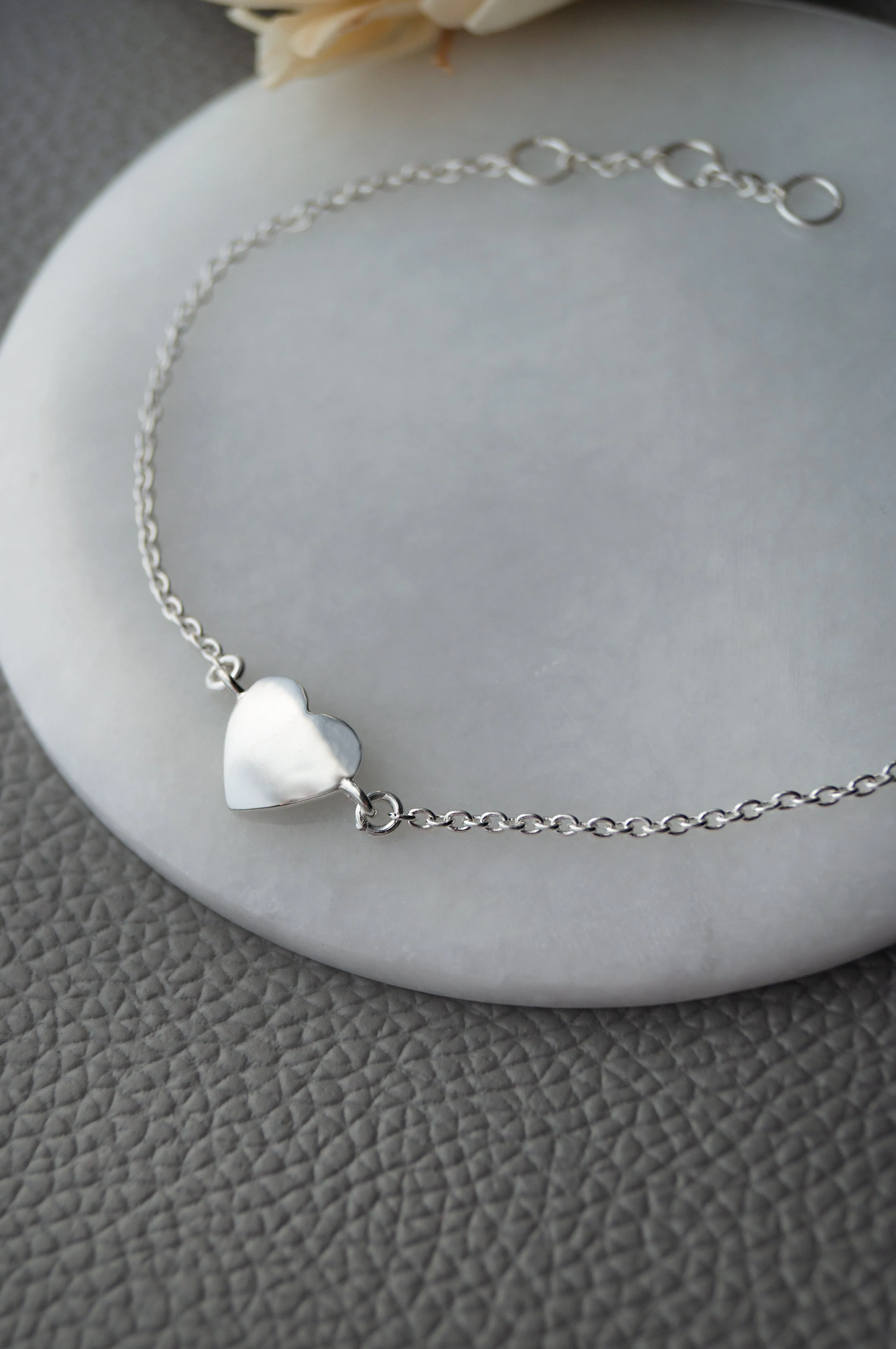 Just A Little Heart Sterling Silver Chain Bracelet