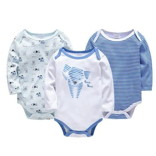 Kavkas Baby Boys Girls Bodysuit 6 PCS 3 PCS Long Sleeve 100% Cotton Baby Clothes 0-12 months Newborn body bebe Jumpsuit Clothing