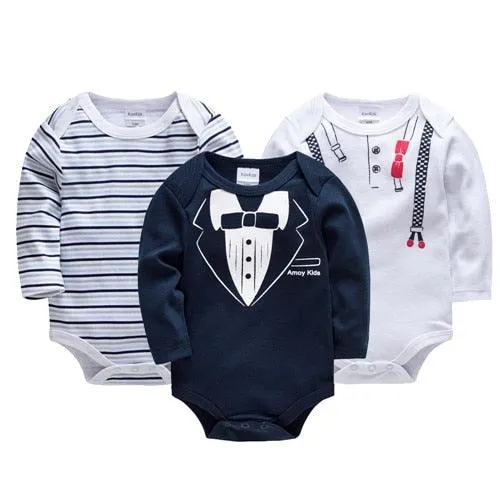 Kavkas Baby Boys Girls Bodysuit 6 PCS 3 PCS Long Sleeve 100% Cotton Baby Clothes 0-12 months Newborn body bebe Jumpsuit Clothing