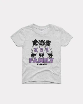 Kids Family K-State Wildcats Ash Grey T-Shirt