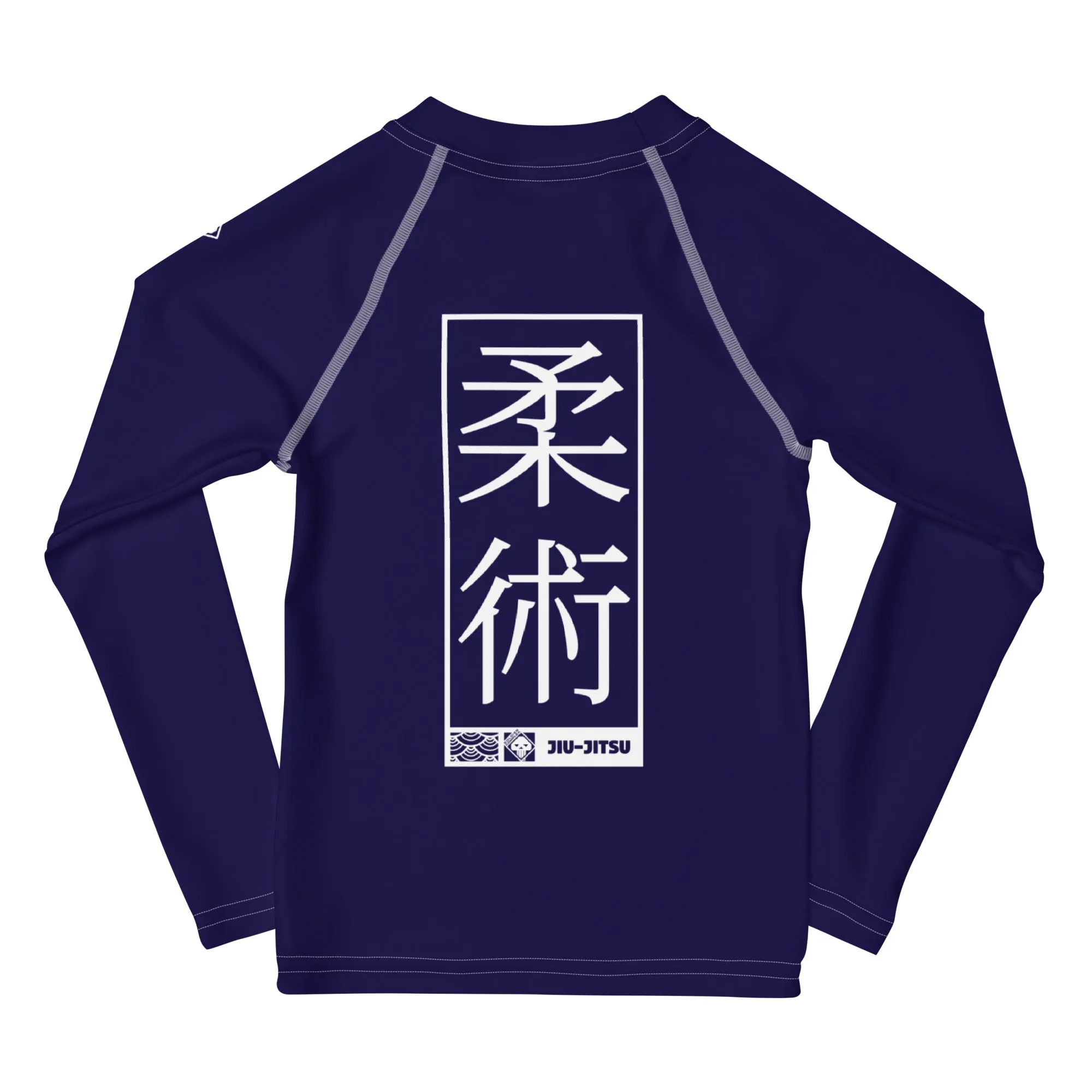 Kid's Girls Long Sleeve BJJ Rash Guard Jiu-Jitsu 002 - Midnight Blue