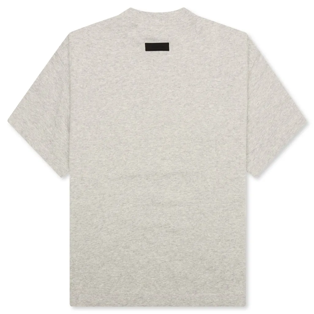 Kid's Heavy Jersey Crewneck T-Shirt - Light Heather Grey