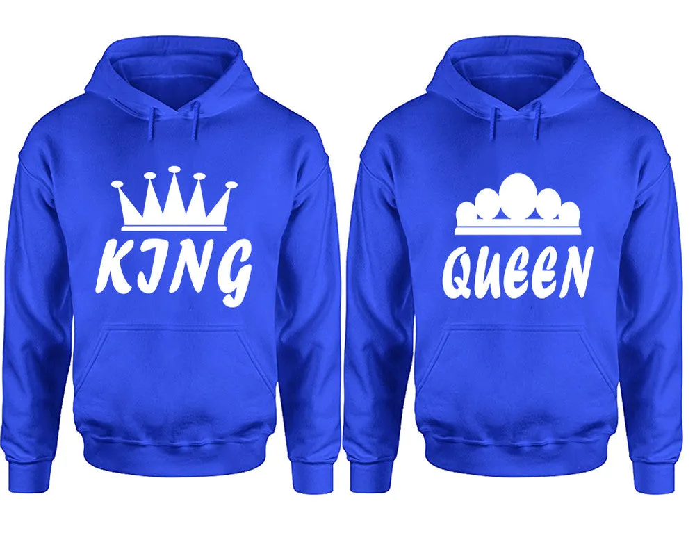 King Queen Couple Matching Pullover Hoodies