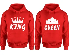 King Queen Couple Matching Pullover Hoodies