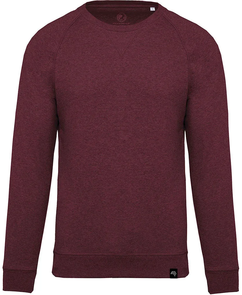 KRB K480 ― Bio-Baumwolle Sweatshirt - Wine Heather Rot Melange