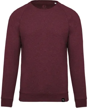 KRB K480 ― Bio-Baumwolle Sweatshirt - Wine Heather Rot Melange