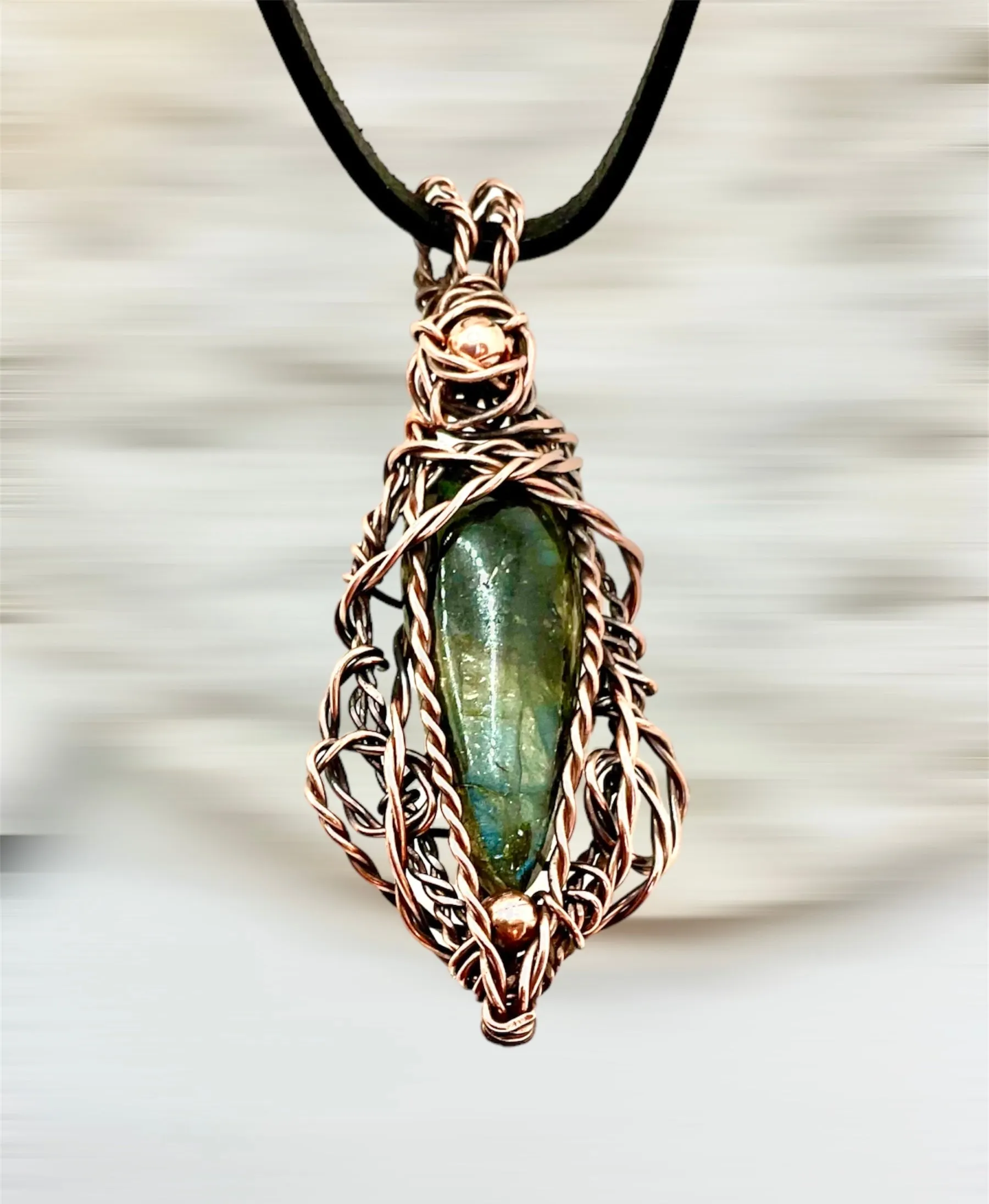 Labradorite Wire Wrapped Pendant