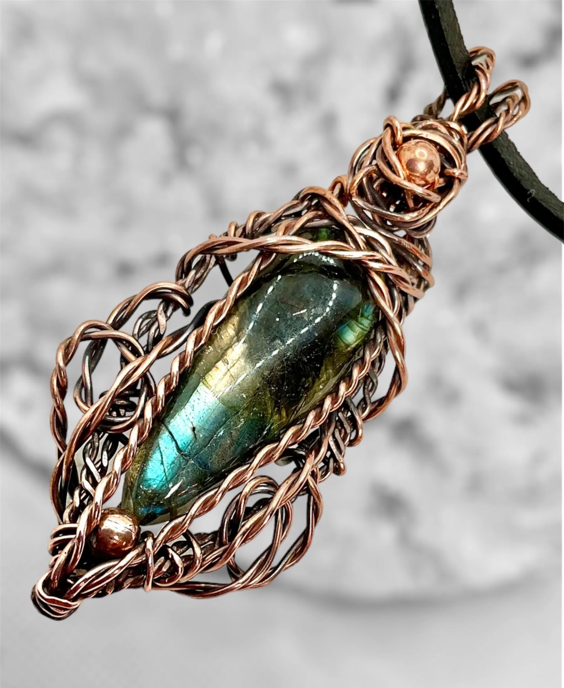 Labradorite Wire Wrapped Pendant