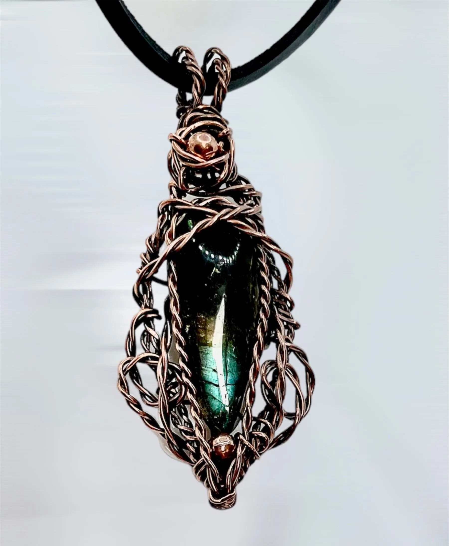 Labradorite Wire Wrapped Pendant