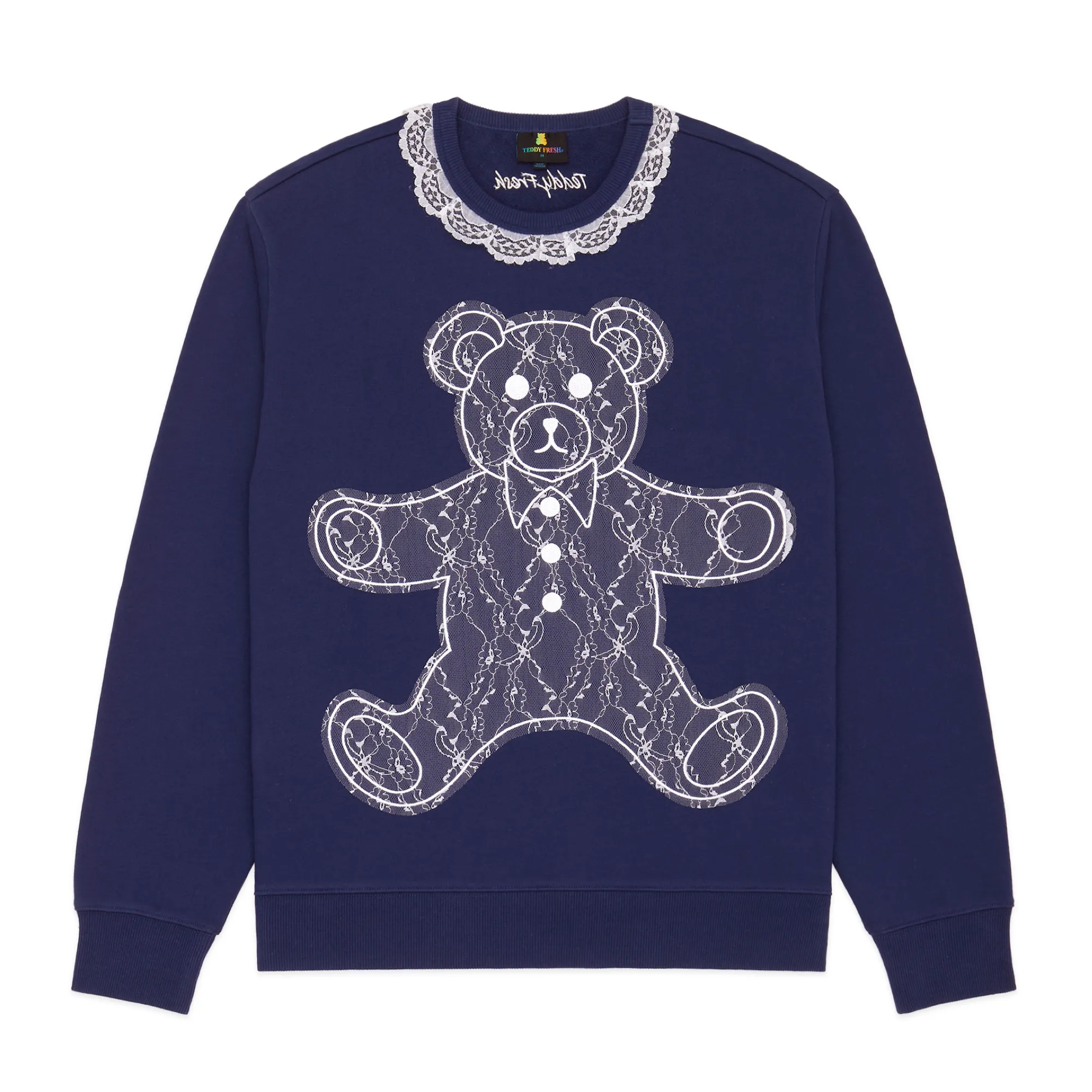 Lace Applique Bear Sweatshirt