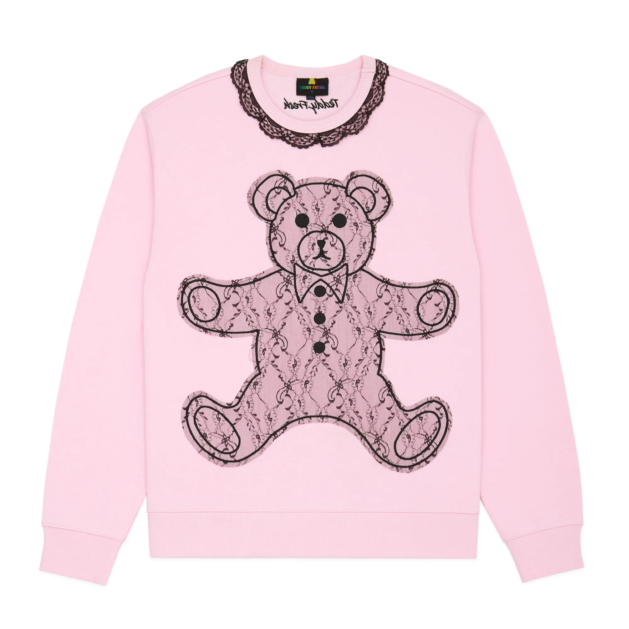 Lace Applique Bear Sweatshirt