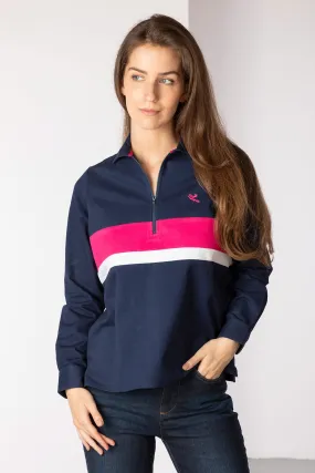 Ladies Quarter Zip Deck Shirt