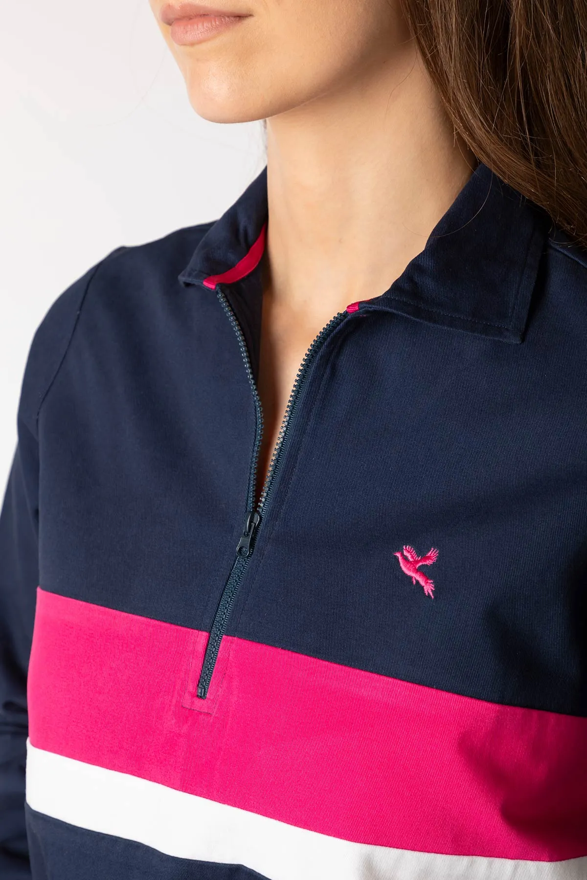 Ladies Quarter Zip Deck Shirt