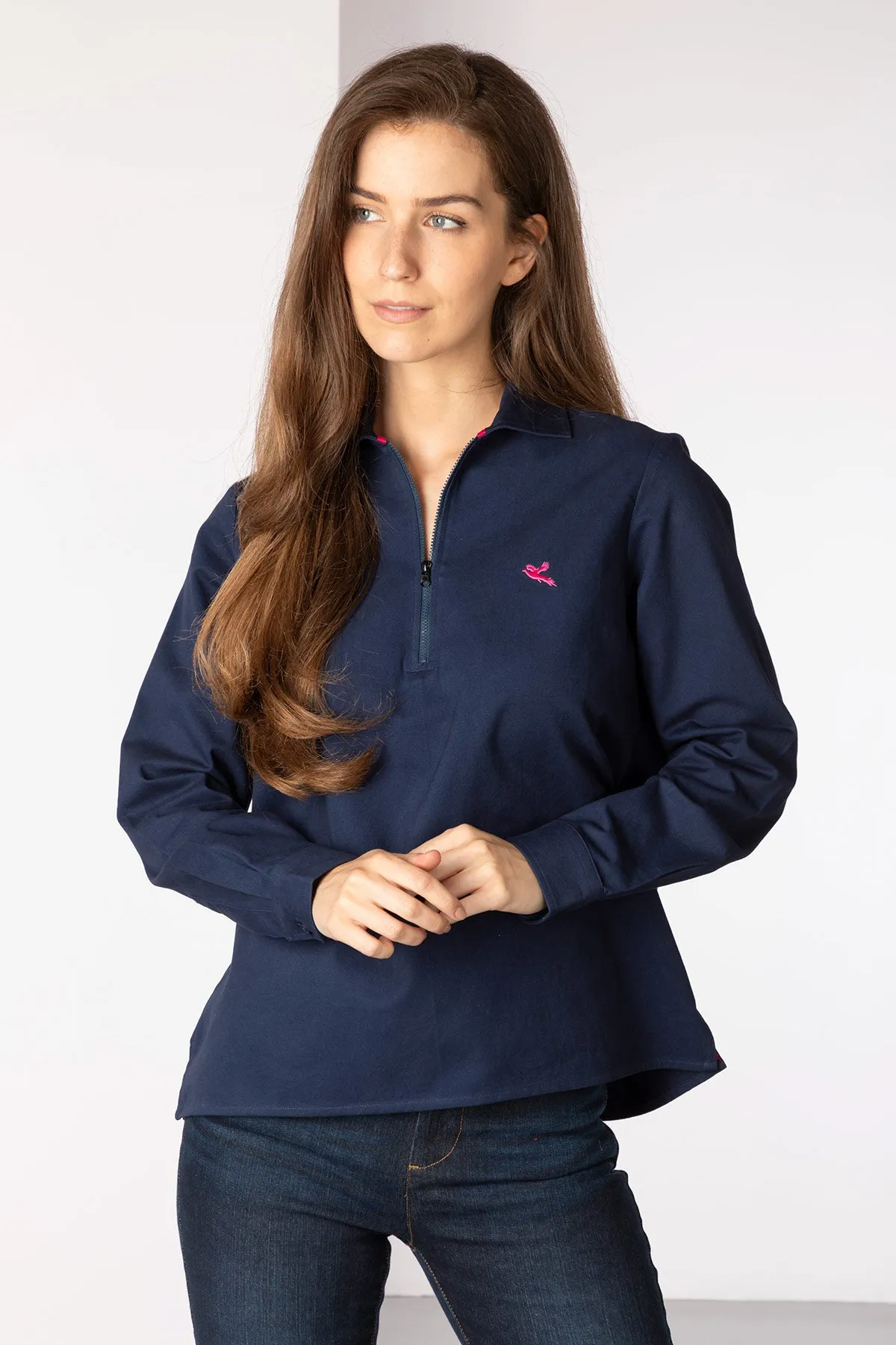 Ladies Quarter Zip Deck Shirt