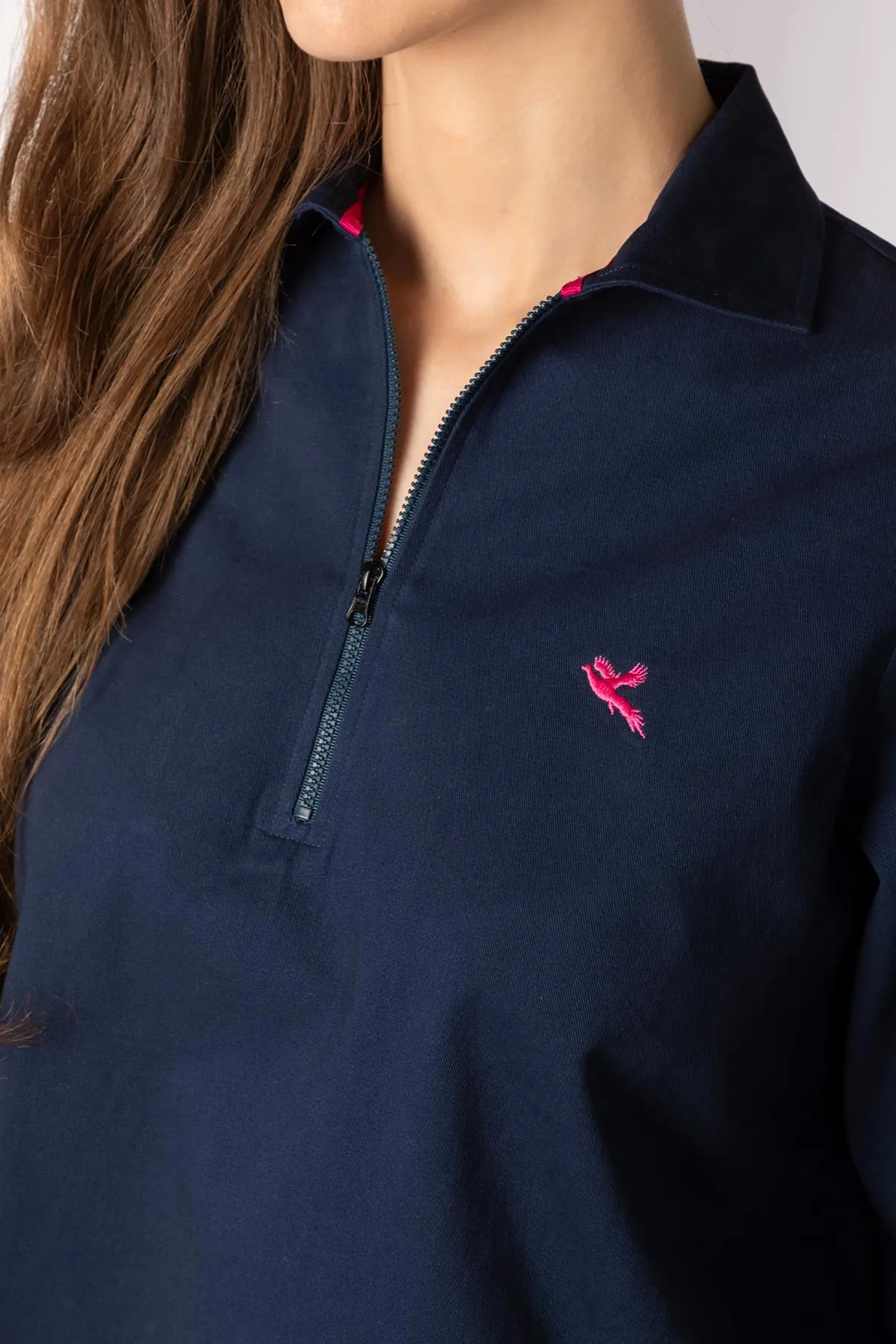 Ladies Quarter Zip Deck Shirt