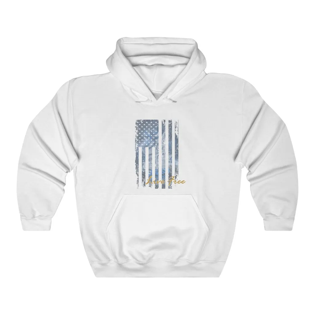 Live Free Sargasso Flag, Classic Unisex Heavy Blend™ Hooded Sweatshirt