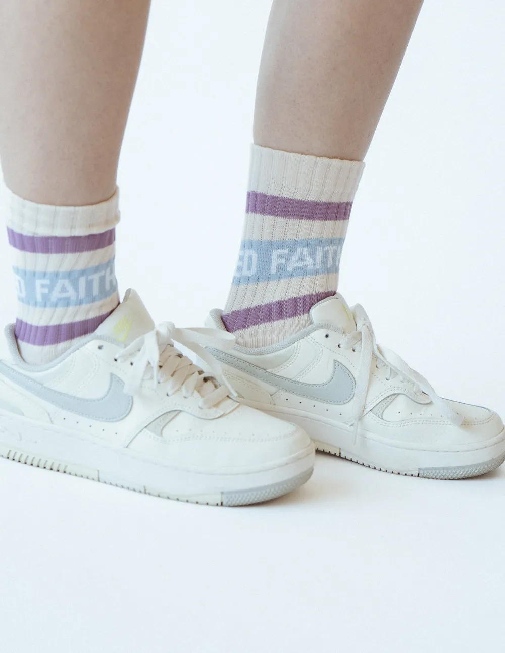 Logo Cream Socks