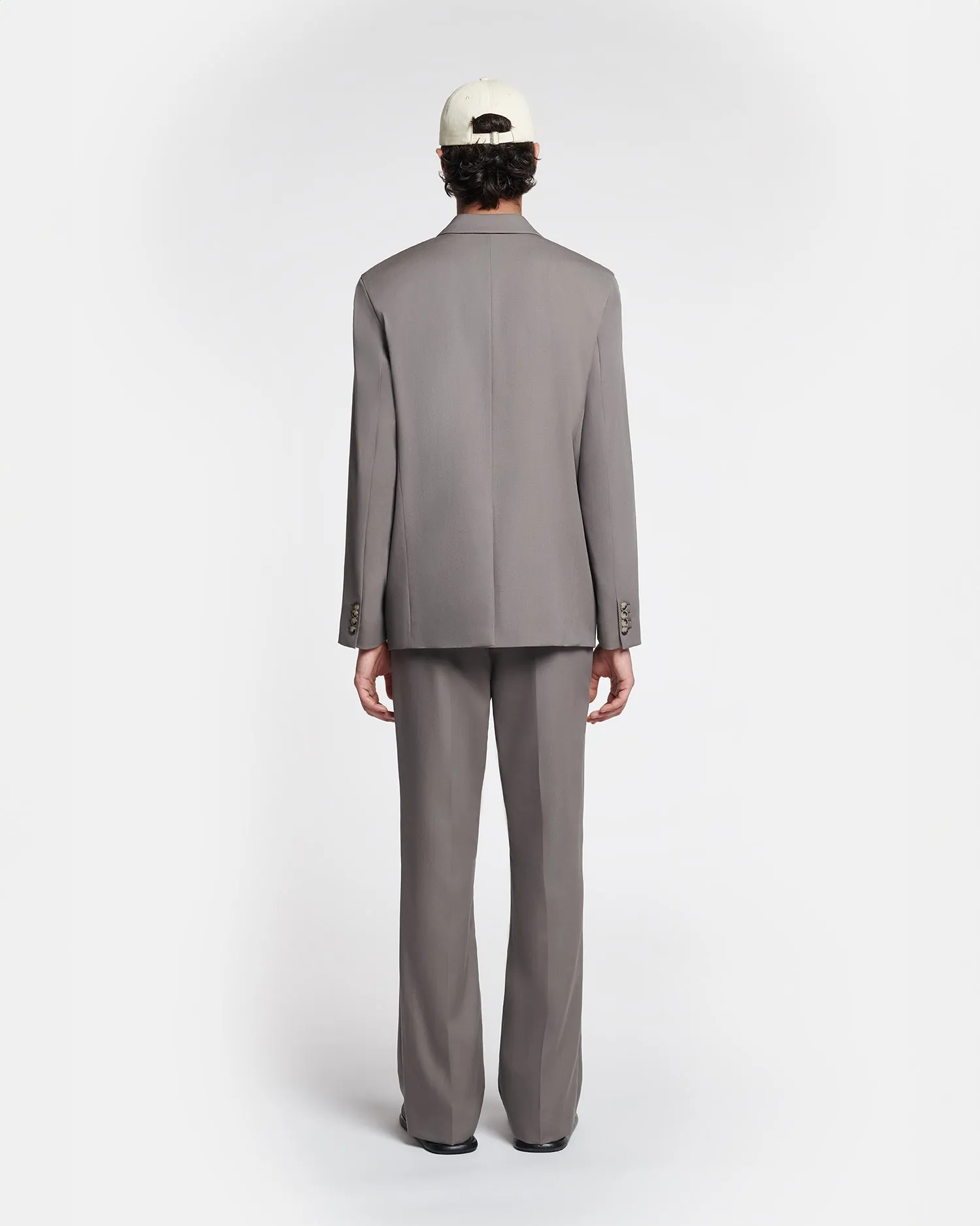 Loic - Twill Suit Pants - Gull Grey