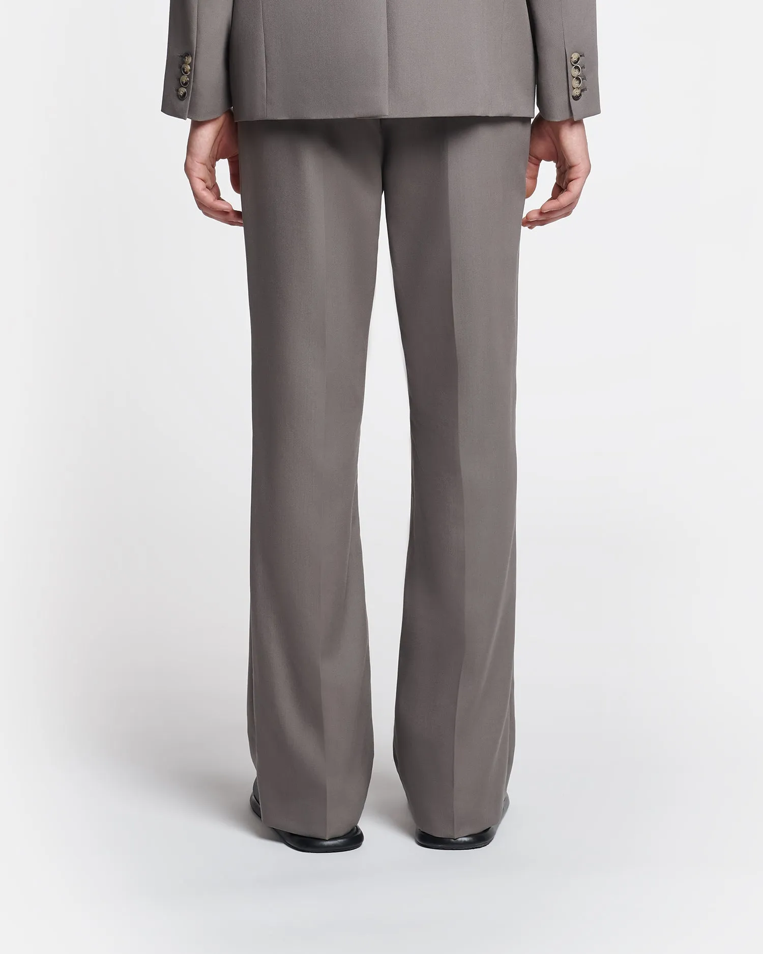 Loic - Twill Suit Pants - Gull Grey