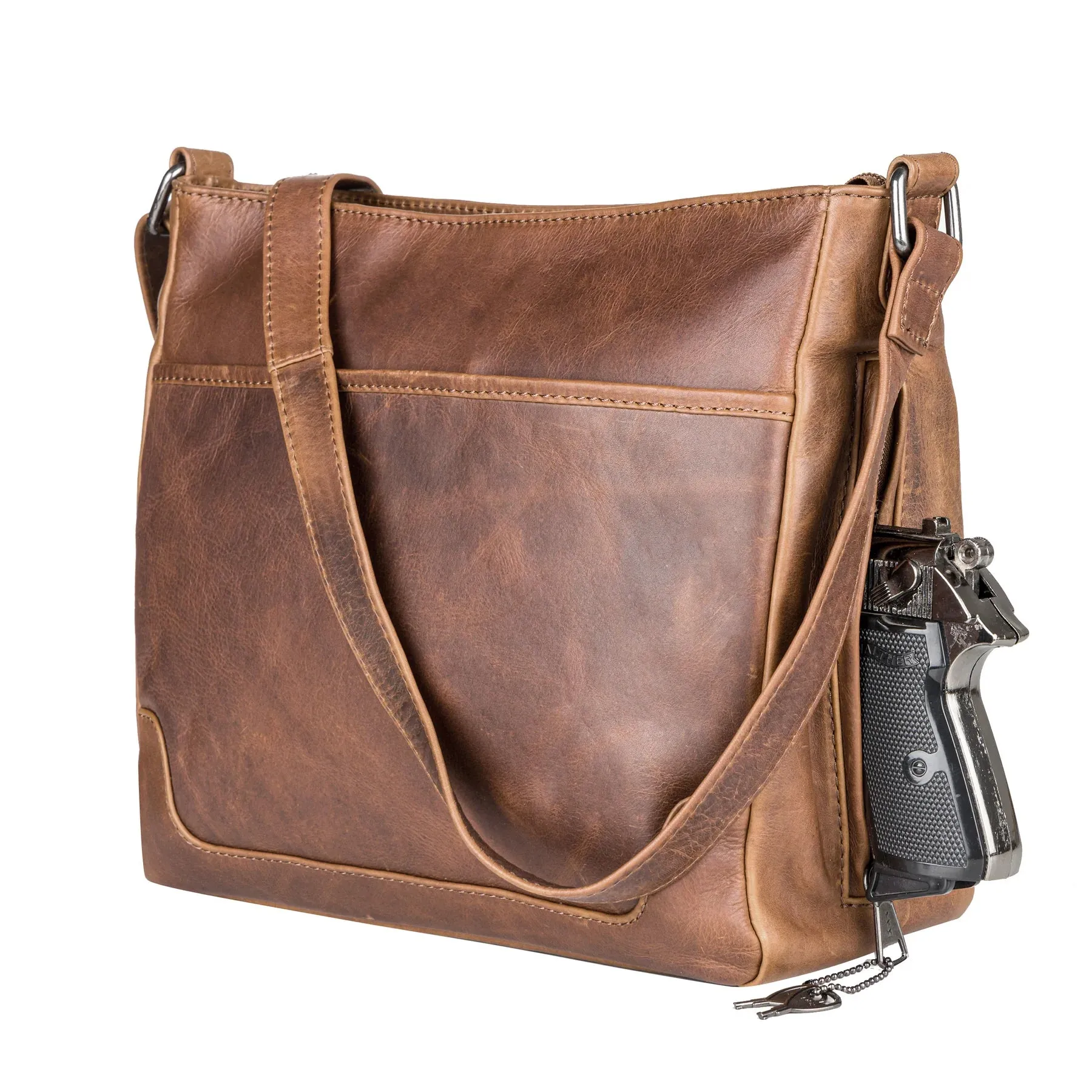 Lydia Soft Leather Classic Concealed Carry Crossbody