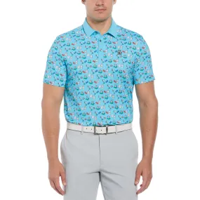 Martini Print Golf Polo