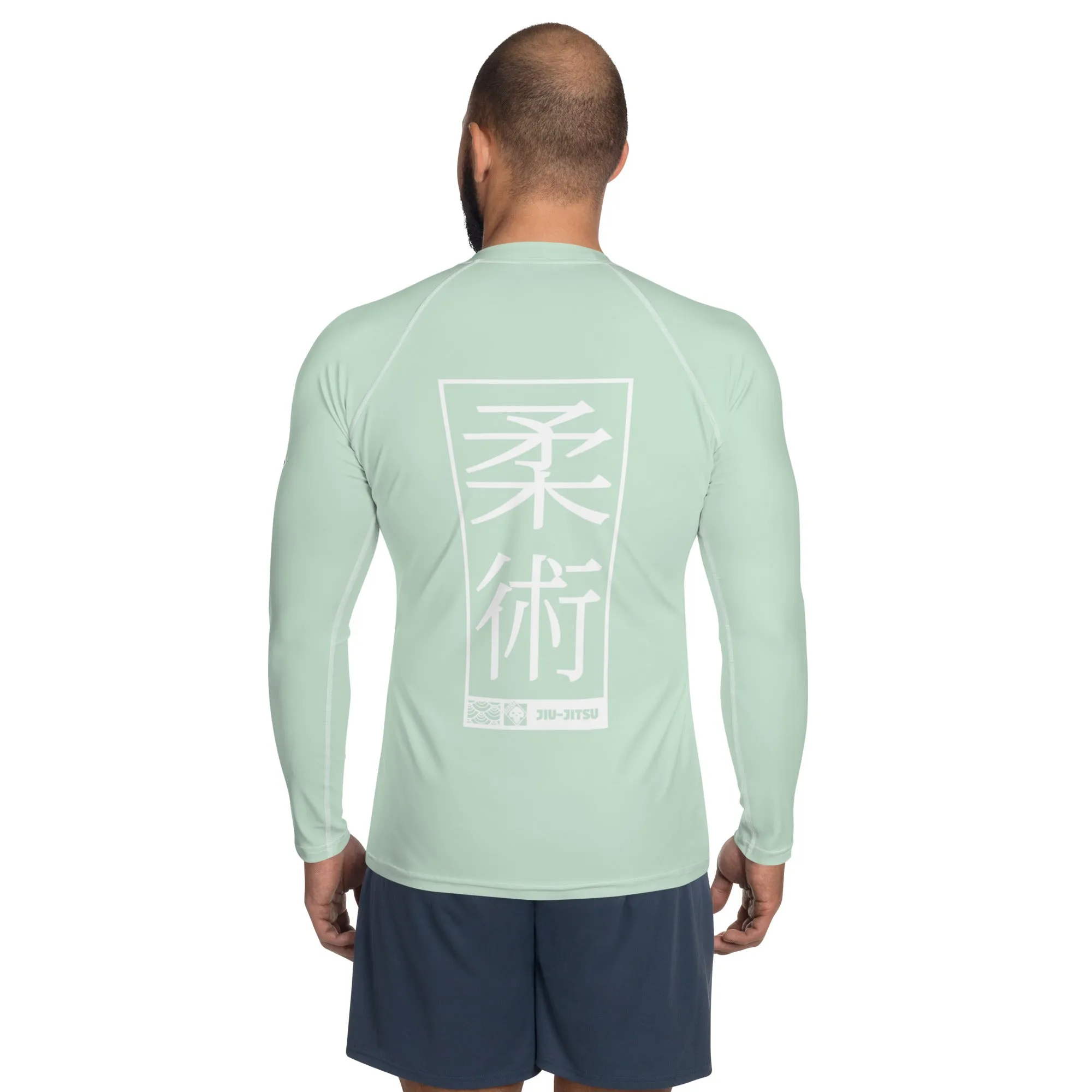 Mens Long Sleeve BJJ Rash Guard - Jiu-Jitsu 012 - Surf Crest