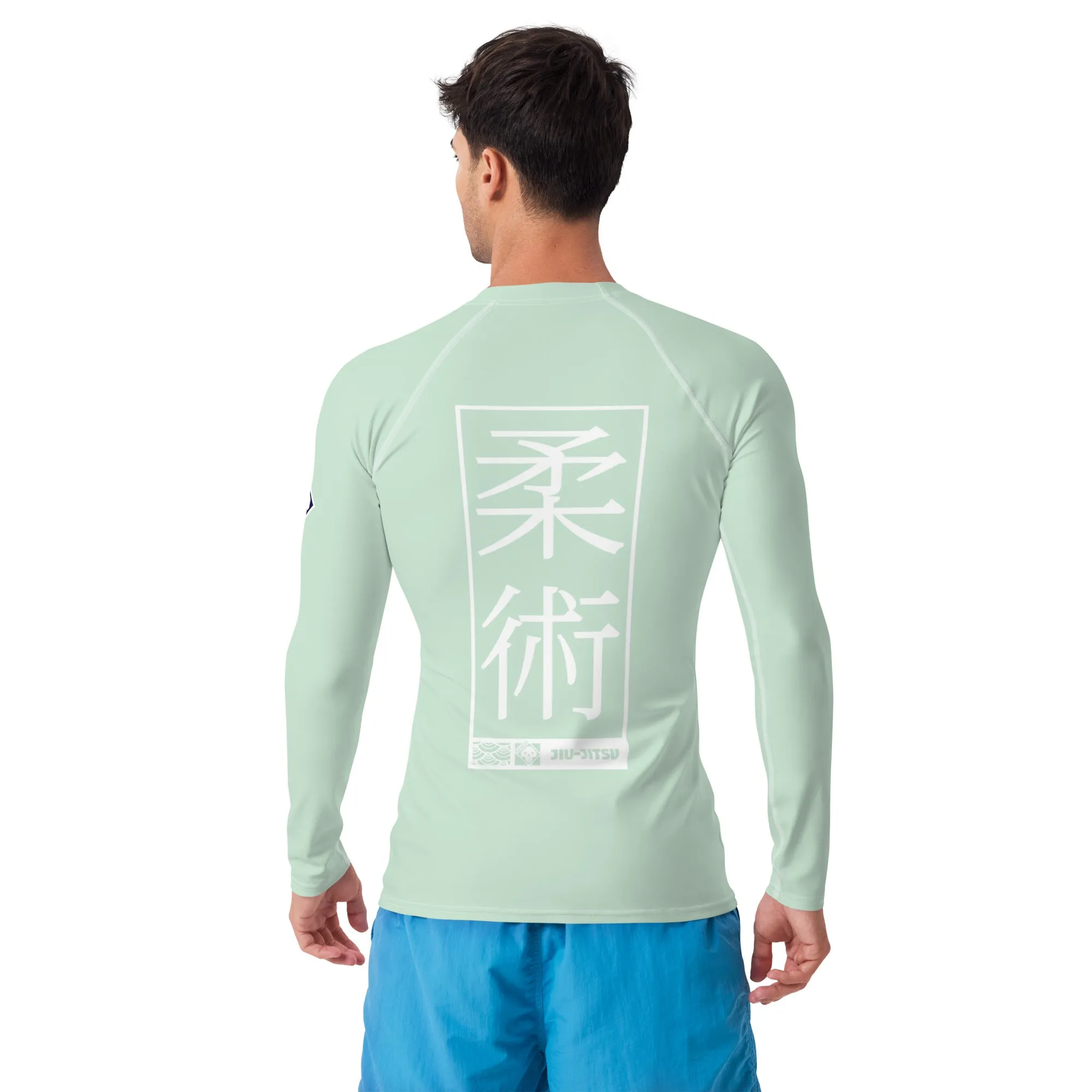 Mens Long Sleeve BJJ Rash Guard - Jiu-Jitsu 012 - Surf Crest