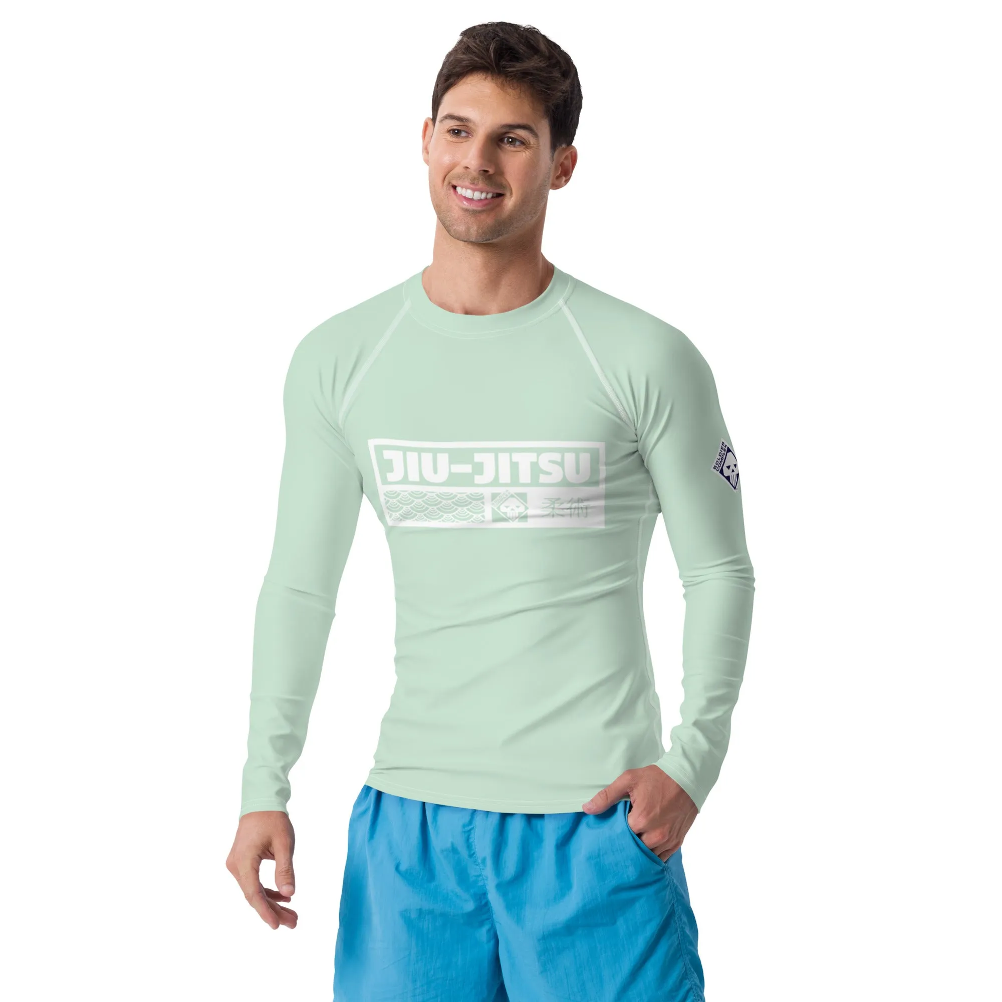 Mens Long Sleeve BJJ Rash Guard - Jiu-Jitsu 012 - Surf Crest