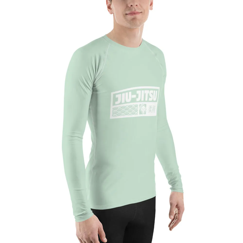 Mens Long Sleeve BJJ Rash Guard - Jiu-Jitsu 012 - Surf Crest