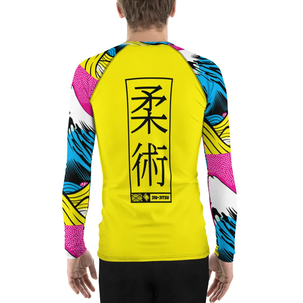 Mens Long Sleeve BJJ Rash Guard - Jiu-Jitsu 016 - Mt Fuji 001